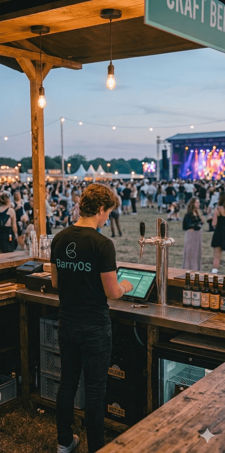 BarryOS in action at a festival
